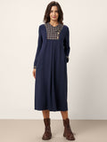 Asymmetric Pleated Maxi Dress CECILE