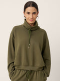 Drawstring Turtleneck Long Sleeve Top CIEL