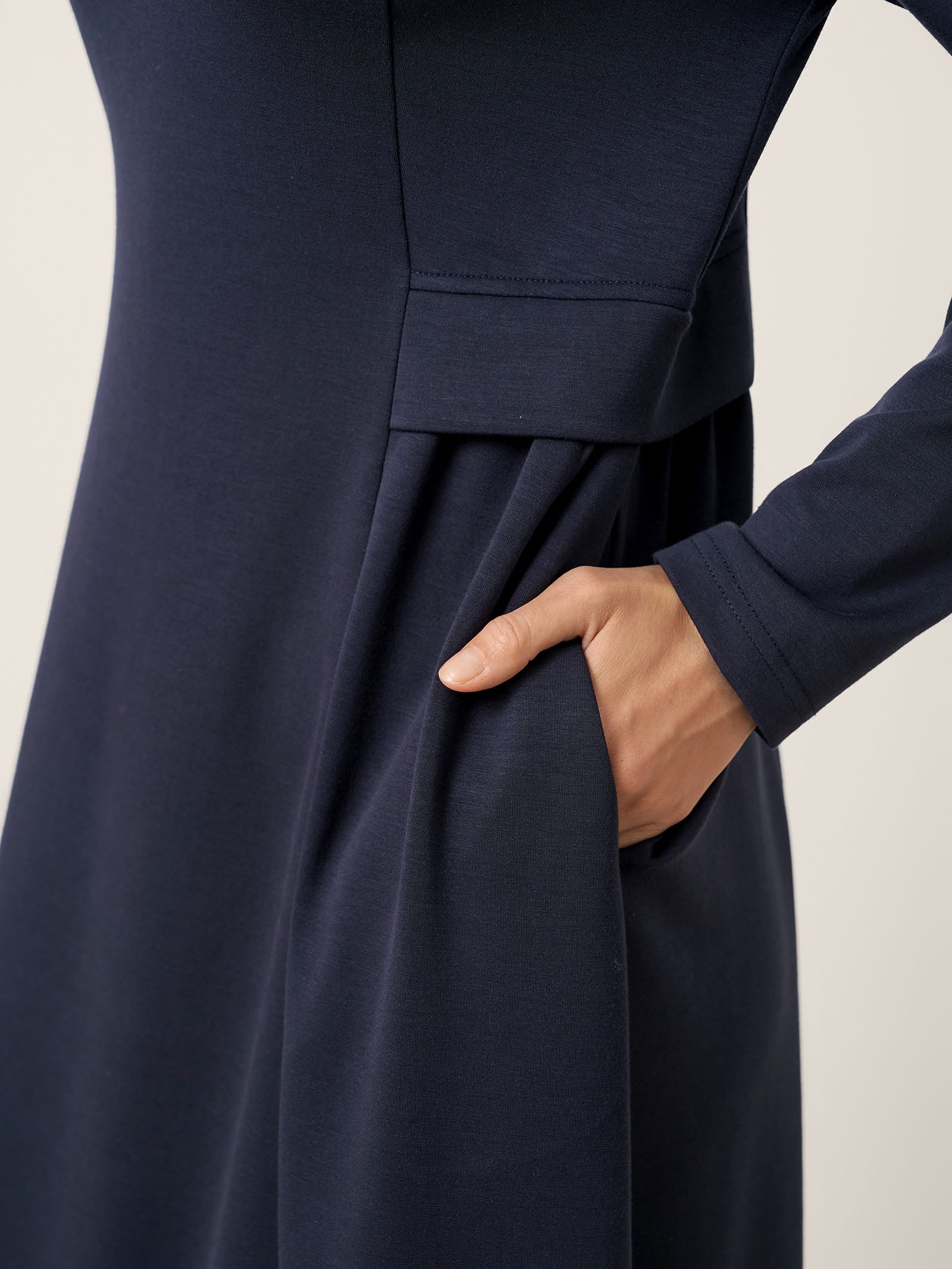 Pleated Waist Midi Dress BEATRICE