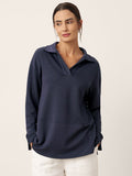 Split Hem Long Sleeve Top FAY